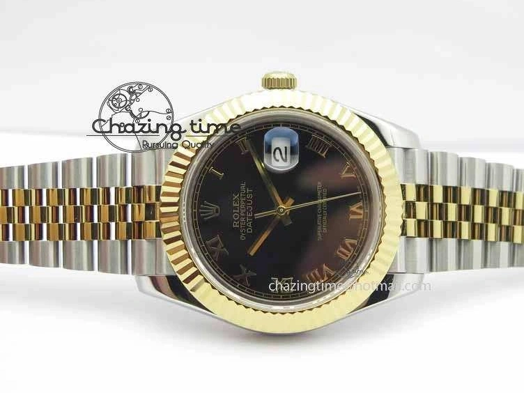 MiroTime 0324 DateJust II 41mm SS YG BP Maker Best Edition Black Roman Dial On Jubilee Bracelet A DailyWear 3665